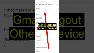 Gmail account logout others device#shorts #shortvideo #viral #gmail