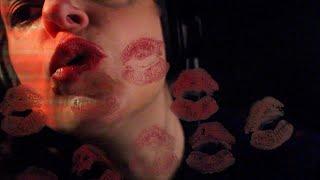 ASMR  GLASS Kisses: Lipstick Application, Spritzing + Wiping Lipstick off the Glass (no talking)