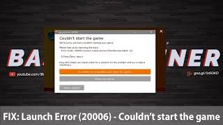 How to Fix: Couldn't start the game |  Fortnite Error Code: 20006