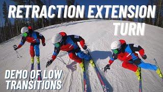 Retraction Extension Ski Turns - Low stance transitions