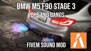 FiveM Sound Mod 2in1 | BMW S63 M5 F90 Stage 3 Titanium Straight pipe V8 4.4L Twin Uprated Turbos