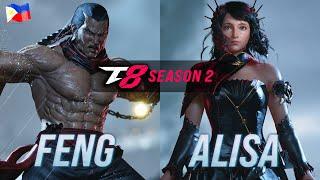 Season 2 TekkenGod Alisa - TEKKEN 8 - Feng [Colossus | TITANTHOR] VS Alisa [rikkun"Tmt"]