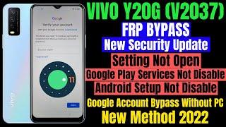 VIVO Y20G (V2037) FRP Bypass New Security Update || Google Account Bypass Wothout PC 100% Free