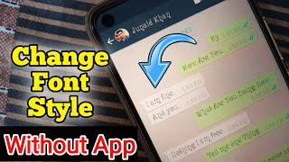 Change Font Style in Android Without App