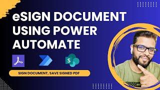 eSign document using Power Automate with Adobe Acrobat Sign #adobe #sharepoint #powerautomate