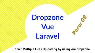 Part 03| Multiple Files Uploading by using vue dropzone