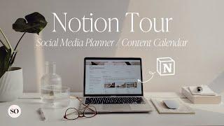 The Ultimate Notion Social Media Planner | content calendar, strategy, platforms, & more templates!