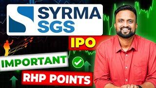 Syrma SGS IPO Important RHP Points | Money Purse IPO