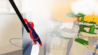 СЛОЖНЫЙ КИТАЙСКИЙ ПАРКУР HUMAN FALL FLAT пластилиновые герои Володя Человек Паук и Железный Человек