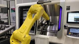 Fanuc Robot Operates DMG MORI NLX-2500 | CNC Machining Automation