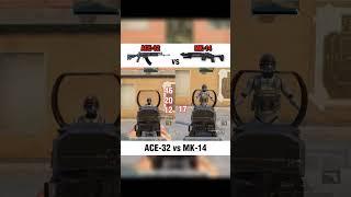 ACE-32 vs MK-14 damage  #pubg #pubgtipsandtricks