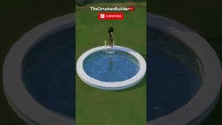 ROUND POOL  - BUILD HACK | The Sims 4 | Base Game Compatible [No CC] #Shorts