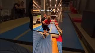 Spotters are actually life savers  #gymnastics #spotter #saves
