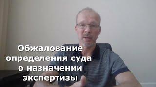 Иж Адвокат Пастухов. Обжалование определения суда о назначении экспертизы.