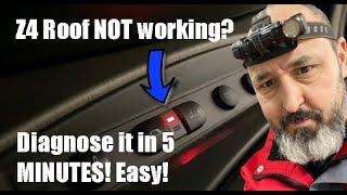 Diagnose a FAULTY BMW CONVERTIBLE roof in UNDER 5 minutes! Z4,E46,E92