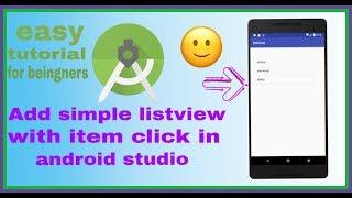 listview with item click in android studio