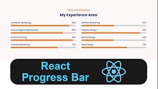 How To Make Animated Skills Bar Using React JS | React Progress Bar