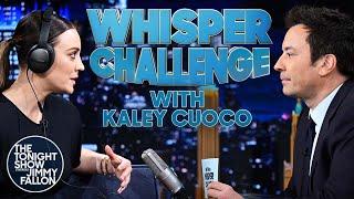 Whisper Challenge with Kaley Cuoco | The Tonight Show Starring Jimmy Fallon