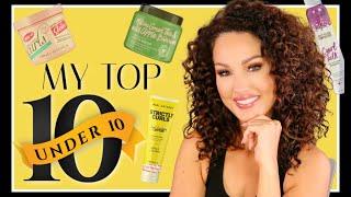 MY TOP 10 UNDER 10 CURLY HAIR PRODUCTS | The Glam Belle