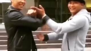 Donnie Yen and Tony Jaa doing Wing Chun, Chi Sao training :)