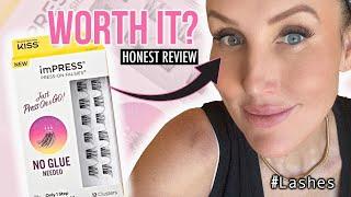 Kiss imPress No Glue Lashes in Classy Natural - Worth it? Full tutorial #kisslashes #lashtutorial
