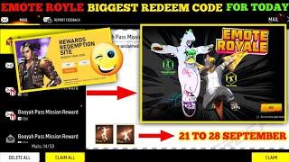 FREE FIRE REDEEM CODE TODAY 22 SEPTEMBER REDEEM CODE FREE FIRE | FF REDEEM CODE TODAY 22 SEPTEMBER