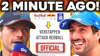 HUGE NEWS for Daniel Ricciardo after Verstappen ATTACK Redbull Change everything | F1 News