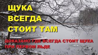 ДОКАЗАНО! ЩУКА всегда СТОИТ там... ГДЕ искать в ПЕРВЫЙ ЛЕД щуку. SeMano TV