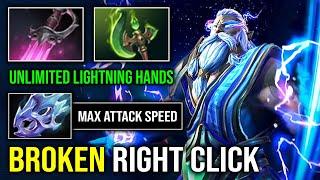 WTF Broken Right Click 100% Unlimited Lightning Hands Max Attack Speed Zeus Counter Invoker Dota 2