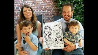 Hochzeit Karikatur "Familie" von Schnellzeichner Filippo