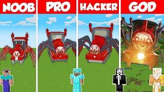 CHOO CHOO CHARLES STATUE BUILD CHALLENGE - Minecraft Battle: NOOB vs PRO vs HACKER vs GOD Animation