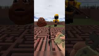Giant POU vs Torcher in Maze #shorts #gmod #garrysmod #shortvideo #shortsfeed