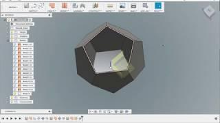 Уроки Fusion360: моделирование додекаэдра. 3D modeling of dodecahedron