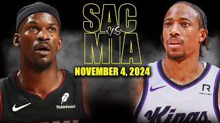 Sacramento Kings vs Miami Heat Full Game Highlights - November 4, 2024 | 2024-25 NBA Season