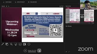 TSU  BCM P20 CURED Webinar: Social Determinants of Health (SDOH) and Cancer Disparity
