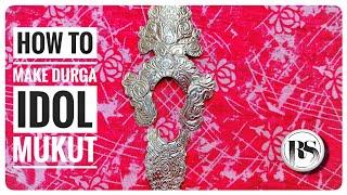 How to make durga idol mukut with aluminium foil || aluminium foil mukut for idol