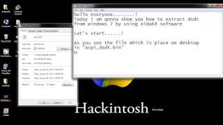 How to extrct dsdt from windows 7 by using Aida 64