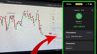 САМЫЙ НОВЫЙ ИНДИКАТОР 2024! | Заработал 64.000 рублей | Binarium + Trading View