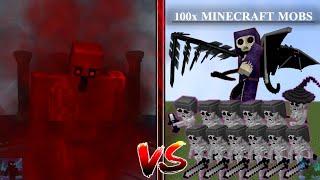 100 Minecraft mobs army vs BLOOD IRON GOLEM | Minecraft Mob Battle