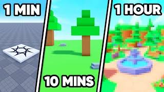 Making a Roblox Map in 1 MIN vs 10 MINS vs 1 HOUR