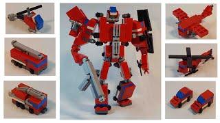 LEGO TRANSFORMER Combiner Firefighter - How to build MOC