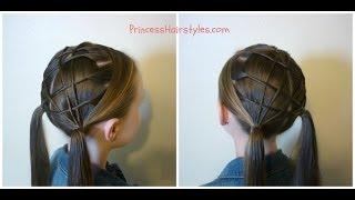 Woven Lattice Pigtails, Princess Hairstyles