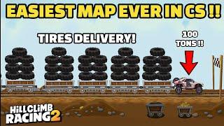 EASIEST MAP EVER!!  "TIRES DELIVERY" IN COMMUNITY SHOWCASE - Hill Climb Racing 2