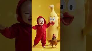 Cutest chicken banana baby dance ever El baile de bebé más tierno con pollo y plátano