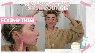 NIGHTIME SKINCARE ROUTINE FOR ACNE BREAK OUTS | LAUREN ELIZABETH