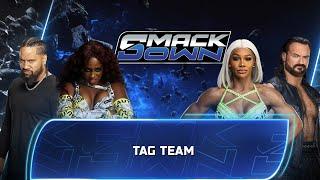 Naomi & Jimmy Uso vs Jade Cargill & Drew McIntyre - WWE 2K25