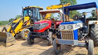 Jcb 3dx Eco Xpert Machine Loading Mud In Mahindra and Swaraj Tractor | Jcb and Tractor Cartoon Video