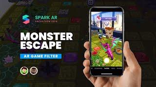 Spark AR hackathon 2020: Monster Escape (AR game filter)  | Maru.studio x Rbkavin