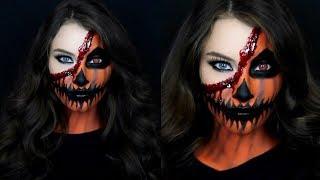 Pumpkin Face Halloween Makeup Tutorial!
