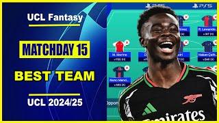 UCL Fantasy Matchday 15: BEST TEAM | Wildcard & Limitless | Champions League Fantasy Tips 2024/25